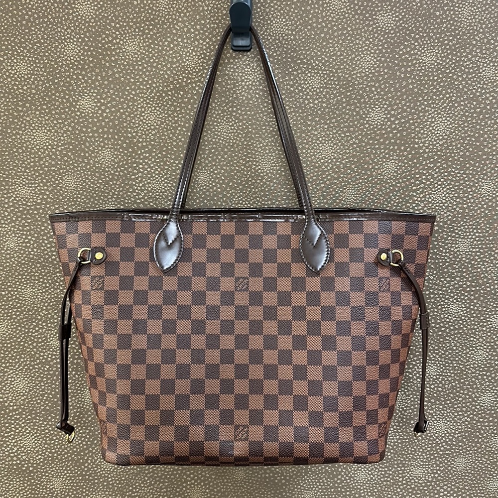 🔥🔥🔥Authentic Louis Vuitton Damier Ebene Neverfull MM Tote Shoulder Bag - Picture 3 of 16